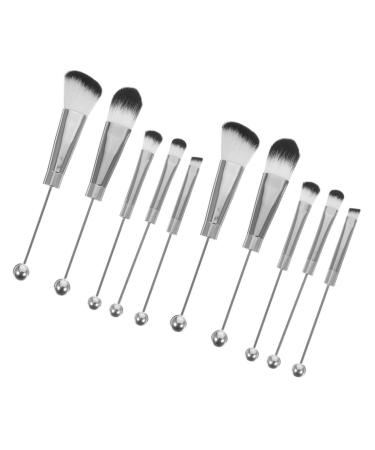 Didiseaon 2 Sets Metal Handle Makeup Brush Eye Shadow For Makeup Loose Powder Brush Concealer Brush Makeup Brush for Women Eye Makeup Blush Brush Eyebrow Brush Stainless Steel Eyes