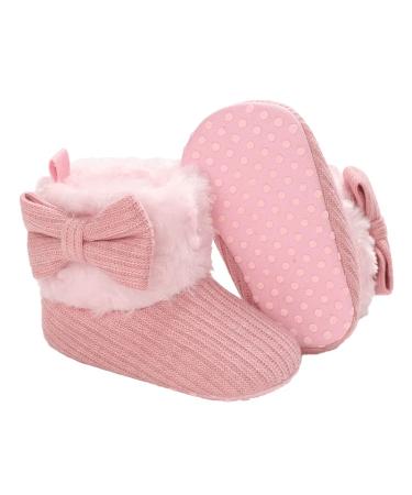 outfit spring Baby Winter Warm Fleece Bootie Newborn Non-Slip Soft Sole Winter Shoes Sock Shoes Cute Adjustable Crawling Shoes Prewalker Boots for Girls Boys Toddler 0-18 Months 0-6 Months D Pink