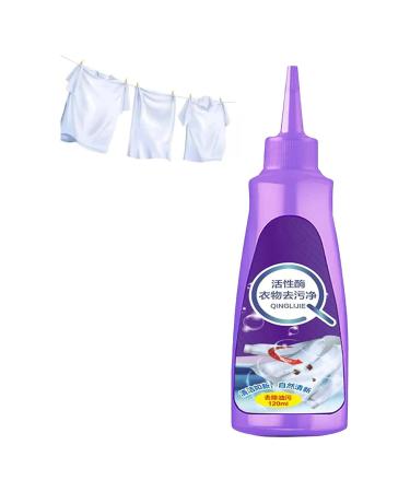 Active Enzyme Clothing Stain Remover Oil Stain Remover Clothes Stain Remover For White Clothes Stain Remover For Clothes Liquid Detergent For Most Types Of Clothes (Purple)