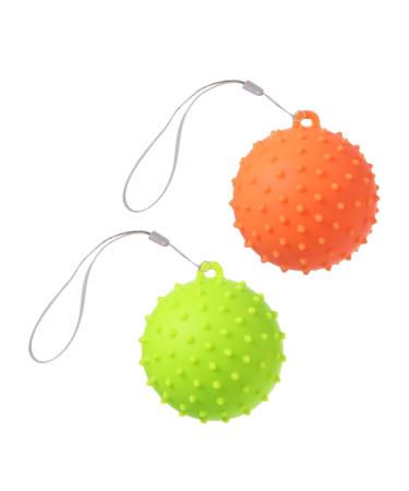 Healeeved 2 piece of grip ball hand trainer adult stress balls silicone hand exercise fingering power trainer muscle rehabilitation balls massage balls hand hold developers set medium green green