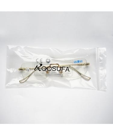 Buy Koosufa Borderless Reading Glasses Anti Blue Light Ultra Light Metal Frameless Strengths 0.0 to 4.0 | Perfect Visual Aid for Men & Women - Buy Online on GoSupps.com