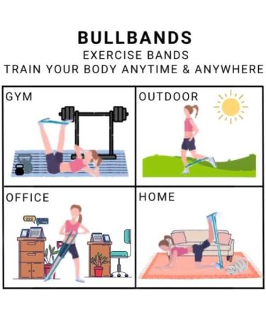 Heavy Duty Resistance Bands Set (5-40 lbs) - Perfect for Glute Arm Exercises Yoga Rehab & Physical Therapy - Includes Nylon Carry Bag - Buy Online on GoSupps.com