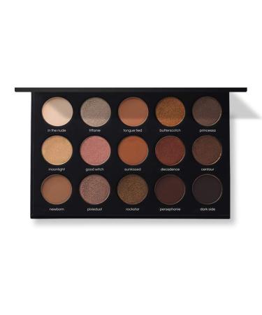 15 Nudes & Rudes Highly Pigmented Professional Neutral Eyeshadow Palette - Everyday Makeup Shadow Palette with Intense Pigment