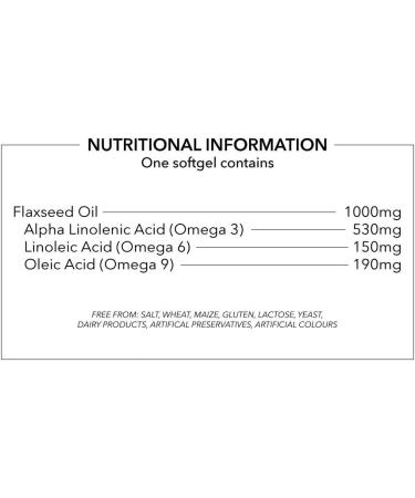 Transforme Flaxseed Oil 1000mg Capsules - Vegan Omega 3 6 9 Soft gels - 360 Count - Gluten Free - UK Made - Buy Online on GoSupps.com