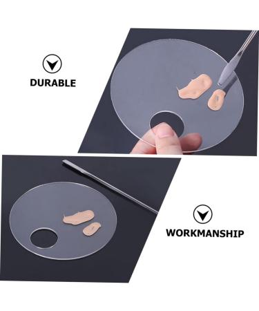NOLITOY 2 Sets Watercolor Pigment Tray - Round Makeup & Serving Tray with Spatula for Cosmetic & Nail Art | Liquid Color Mixing for Acrylic Painting - Buy Online on GoSupps.com