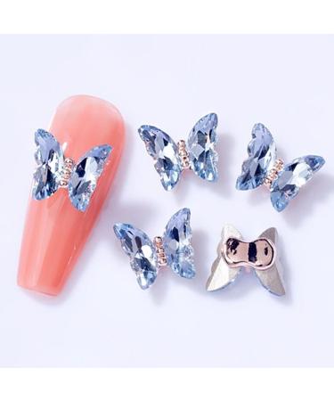 3D Nail Art Rhinestone Crystal AB Butterfly Charms Sparkle Nail Decoration Jewerlry Hand Craft DIY Accessories (MJ13) - Buy Online on GoSupps.com