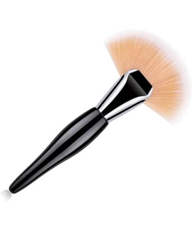 RIYAN 1 Piece Fan Shape Powder Concealer Blending Brush Professional Foundation Cosmetic Brush Make Up Black - Buy Online on GoSupps.com