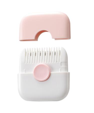 Split Ends Hair Trimmer Women Fringe Trimmer 2 in 1 Mini Portable Cute Hair Brush Detachable Dustproof Knob Adjustable Stainless Steel Slicer Hair Clipper Type 1