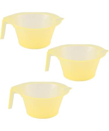 Lurrose 3pcs Hair Dye Bowl Mixing Kit - DIY Hair Colouring Tool in Yellow | Salon Quality Dying & Coloring Applicator - Buy Online on GoSupps.com