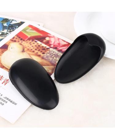 Akozon Silicone Ear Covers for Hair Salon DIY Treatments - Waterproof Shower Earcap for Coloring, Dyeing and Bathing - Black Earmuffs Beauty Tool (1 Pair) - Buy Online on GoSupps.com