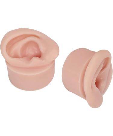 Ear Model Portable Jewelry Display 1 Pair Practice Ear Model for Piercing Salon for Novice (Medium Skin Color) - Buy Online on GoSupps.com
