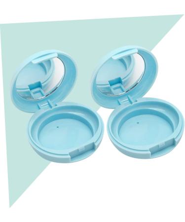 CIMAXIC 1 Set 2pcs portable powder container loose powder container makeup powder filling Packing box 6.1x6.1cm Blue - Buy Online on GoSupps.com
