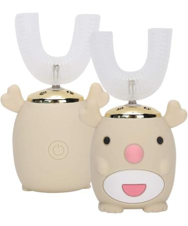 Cartoon Pattern Electric Toothbrush for Kids | U Shape Head, Wireless Charging, 4 Cleaning Modes | Waterproof Sound Toothbrush for Children 6-14 Years Old - Buy Online on GoSupps.com