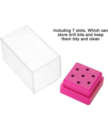 Manicure Tool Organizer Displayer Stand with 7 Slots for Nail Drill Bit Collection (Rose Red) - Buy Online on GoSupps.com