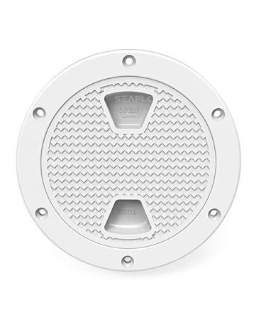 SEA FLO 4" - 8" White Circular Non Slip Inspection Hatch w/Detachable Cover