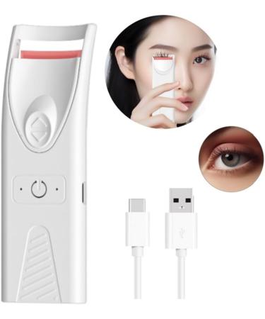 kzxbty White YJ02 Eyelashes Curls Portable Small Electric Heated Eyelash Curler Long Lasting Electric Heated Comb Makeup Tool - Buy Online on GoSupps.com