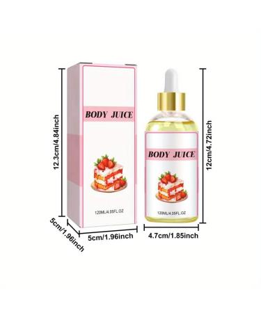 Buy 120ml Organic Strawberry Shortcake Body Juice Oil | Moisturizing & Massage Oil for Men & Women | Natural Strawberry Scent - Buy Online on GoSupps.com