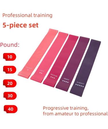 Buy Squat Stretching Band Set - Yoga Resistance Circle & Fitness Elastic Bands in Light Pink Deep Pink Rose Red & Purple | Unisex | International Shipping - Buy Online on GoSupps.com