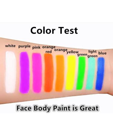 Go Ho Neon Face & Body Paint Palette - UV Glow in the Dark Water Activated Eyeliner for Halloween Makeup & Cosplay Costumes - Buy Online on GoSupps.com