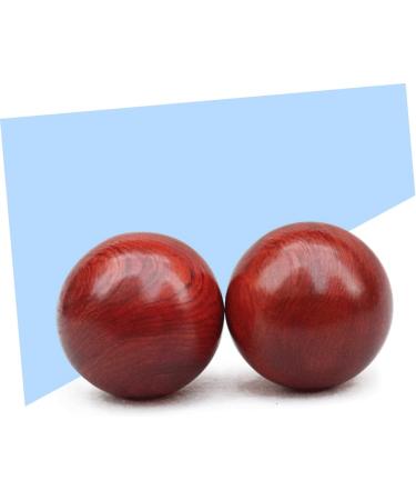 Beavorty 6-Piece Massage Roller Set | Baoding Balls for Hand Therapy & Meditation | Wooden Fitness & Exercise - Red Mahogany - Buy Online on GoSupps.com