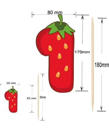 Berry First Birthday Food & Cupcake Picks Toppers Strawberry Baby 1st Party Decorations (14 Pack) - Buy Online on GoSupps.com