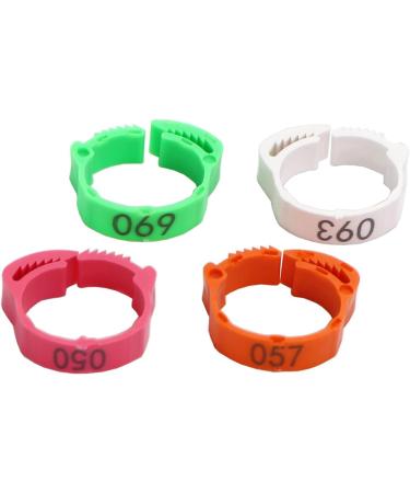 Fenteer 100 St e Adjustable Chicken Rings | 2.8 cm Foot & Leg Rings for Chickens Geese & Ducks - Durable Orange Clip Rings - Buy Online on GoSupps.com
