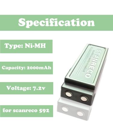4 Pack 2000mAh 7.2V NiMH Battery - Compatible Replacement for Scanreco 590 592 960 & More | International Shipping - Buy Online on GoSupps.com