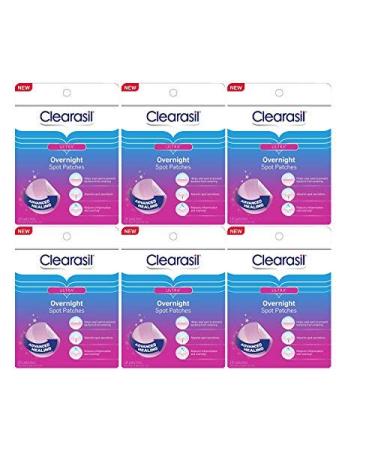 Acne Treatment Face Patches - Clearasil Ultra Overnight Spot Patches Advanced Healing for Acne Control, 18 Count (Pack of 6)
