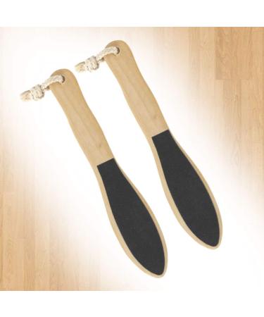 Exceart 2-Piece Foot Care Pedicure Kit - Natural Wooden Handle Double-Sided Rasp & Skin Scraper for Soft Feet - Buy Online on GoSupps.com