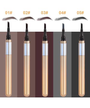 Magic 4 Tip Eyebrow Pencil 3D Waterproof and Sweat-proof Microblading Eyebrow Pencil Contouring Pen Long Lasting Eyebrow Brush Microblade Eyebrow Pencil for Natural Makeup (Black) - Buy Online on GoSupps.com