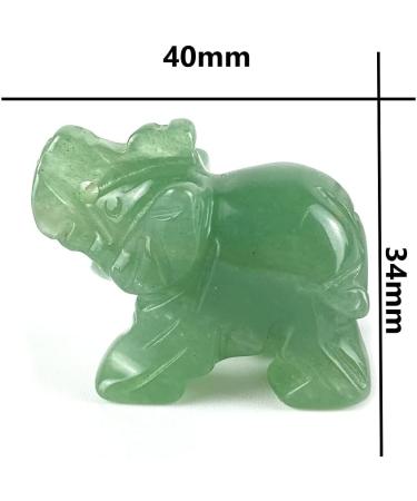 Natural Green Aventurine Elephant Stone 1.5 Inch - Reiki Healing Crystal Gift - Buy Online on GoSupps.com