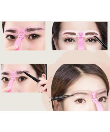 8 Pack Eyebrow Stencils for Beginners Reusable Eyebrow Stencils for 3 Minutes Makeup (Pink) - Buy Online on GoSupps.com
