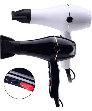 2000W Professional Hair Dryer Ionic Hair Dryers Salon Hairdryer With Diffuser Nozzles Set Fast Blow Dryer With 2 Speed 3 Heat Settings and Cool Shot Button Lightweight Suitable for Family Travel White - Buy Online on GoSupps.com