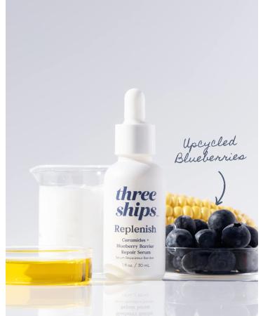 Buy Three Ships Replenish Ceramides Blueberry Barrier Repair Serum 30 ML - Hydrating Skincare for All Skin Types - International Shipping Available - Buy Online on GoSupps.com