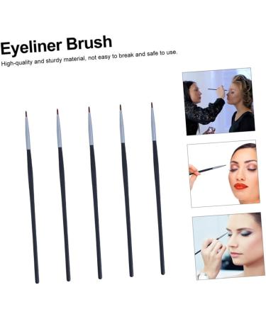 PLAFOPE 5pcs Fine Eyeliner Brush Lip Liner Brushs Eye Lipstick Brush Curved Eyeliner Brush Gels Fiber Black - Buy Online on GoSupps.com