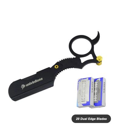 Gold Black Silver Gear Shaped Handle Razors - Premium Hair Removal & Shaving Knife for Beard Face Underarm & Eyebrows - Stainless Steel Barber Razors - Buy Online on GoSupps.com