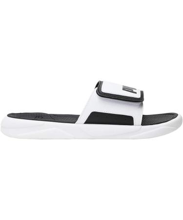 PUMA Unisex Royalcat Comfort Slide Sandal - White & Black - EU 42 | International Shipping Available - Buy Online on GoSupps.com