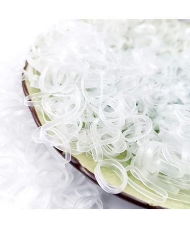 2000Pcs Clear+Black Elastic Rubber Hair Bands Set for Girls and Women - Premium Hair Ties for Men Hairstyles - Includes 2 Color Hair Tail Tools - Buy Online on GoSupps.com