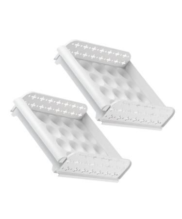 Uonlytech 2pcs Egg Storage Rack Fridge Eggs Refrigerator Egg Tray Egg Container Egg Holder Egg Case re-usable