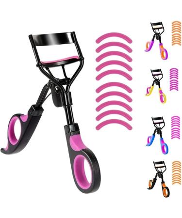 Women Professional Eyelashes Curling Tweezers Clips Lasting Eyes Makeup Beauty Tools Eyelash Curler Eye Lash Cosmetic Curling Tweezers Tools Handle Pads (Color : Orange and Purple) - Buy Online on GoSupps.com