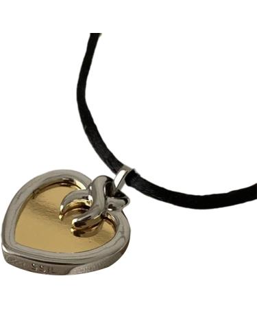 Oralgos Minimalist Heart Choker Necklace for Women | Adjustable Aesthetic Grunge Collarbone Chain Jewelry - Buy Online on GoSupps.com