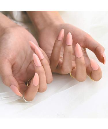 Sethexy Glossy Stiletto False Nails - 100 PC Acrylic Press-On Pink Nail Tips for Women & Girls - Buy Online on GoSupps.com