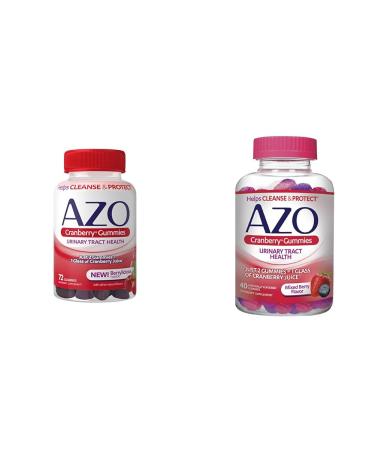 AZO Urinary Tract Health Gummies 72 Count & Cranberry Gummies 40 Count