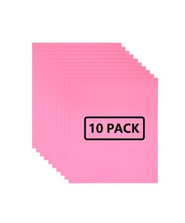 FUNKAKA HTV Heat Transfer Vinyl Bundle - 12" x 10" Pink HTV Vinyl, 10 Sheets Pink Iron on Vinyl(10 Sheets, Pink)