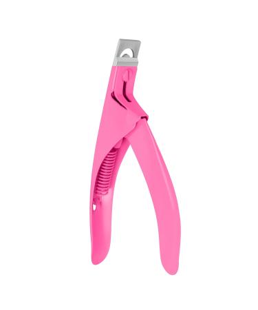 Nail Clippers Acrylic Professional Nail Clipper for Acrylic Nails, Fake Nail Clipper for Home Salon Nail Art Acrylic Nails Stainless Steel Adjustable (Pink)