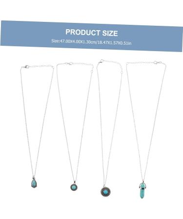 HOOTNEE 1 Set Layered Necklace Girl Accessories Turquoise Necklace for Girls Women Girl Necklace Grace Miss - Buy Online on GoSupps.com