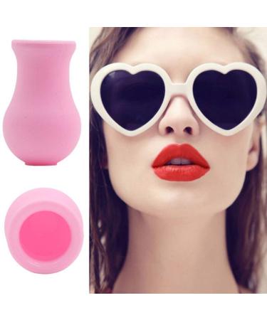 MonLiya Lips Enhancer Plumper Device - Pink Vase Type | Lip Pump Enlarger for Fuller, Bigger, Sexy Lips | Silicone Natural Pout Mouth Tool - Buy Online on GoSupps.com