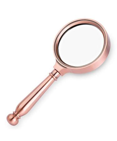 Magnifying Glasses Educational Hobby Magnifiers Handheld All Metal Red Bronze 10 Times Hd Optical Magnifying Glass Comfortable Anniversary