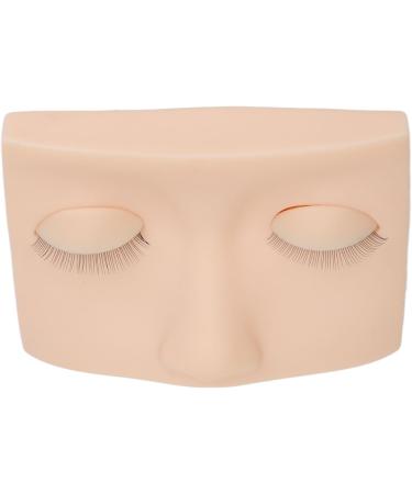 Vivid Half Face Makeup Head with 3 Pairs Removable Eyelids for Lash Extensions Practice Compact Lightweight Suitable for Display (Pink) - Buy Online on GoSupps.com