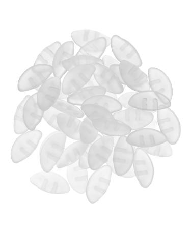 25 pairs of oval silicone nose pads for pressing in 15 mm transparent